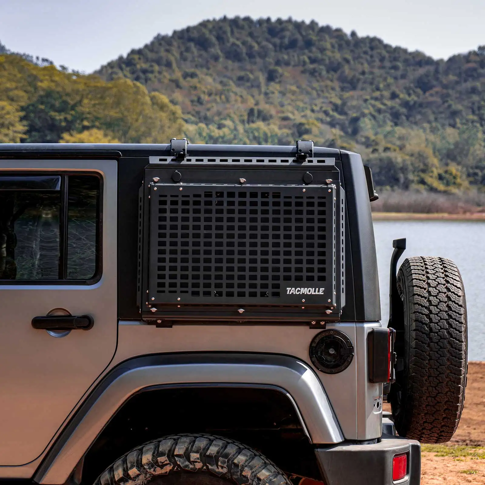 Tacmolle Rear Side Window Storage Box for Jeep Wrangler JK Accessories Tactical Modular Storage MOLLE Panel