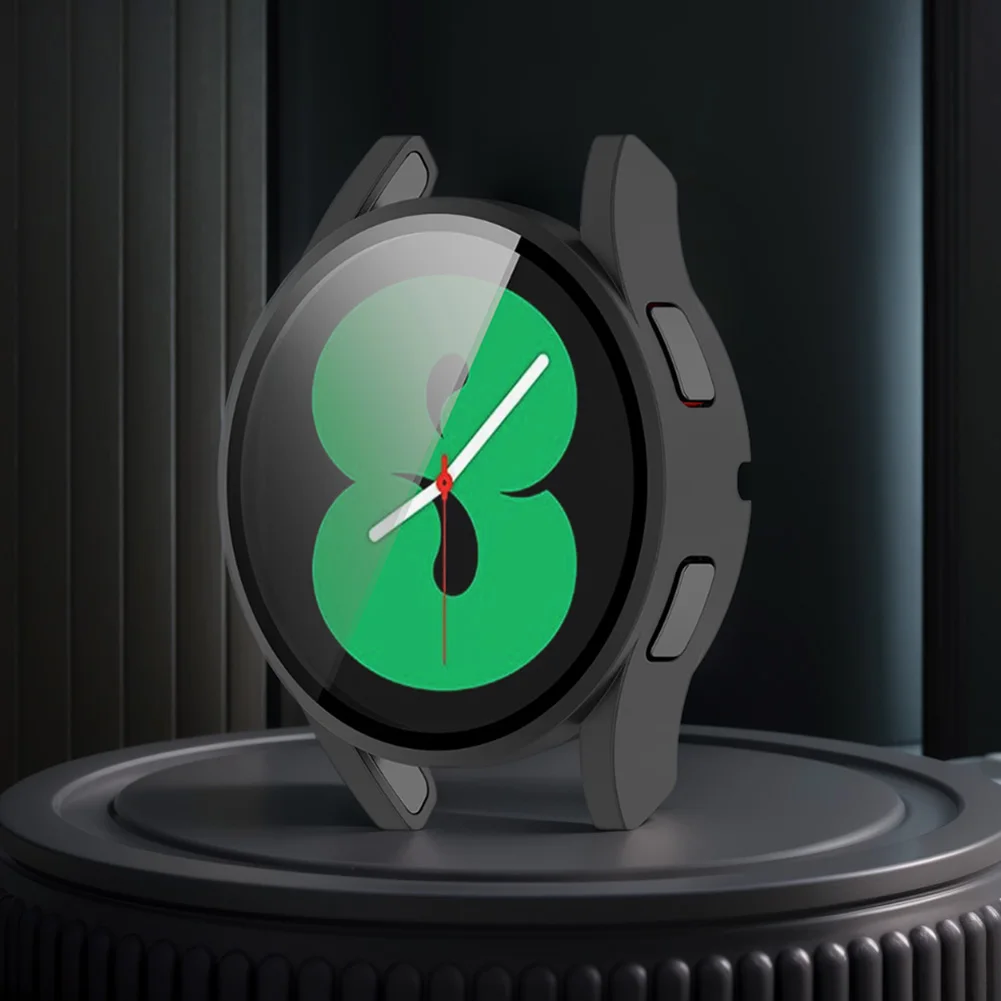PC Watch Case Screen Protector with Tempered Glass Watch Screen Protector Anti-Fall for Samsung Galaxy Watch FE/4 40mm