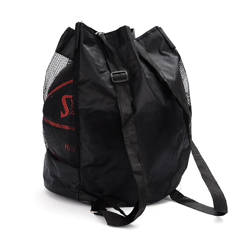 Draagbare basketbal mesh tas buiten voetbal voetbal opslag rugzak bal gym trainingstas volleybal zwemmen strand rugzak