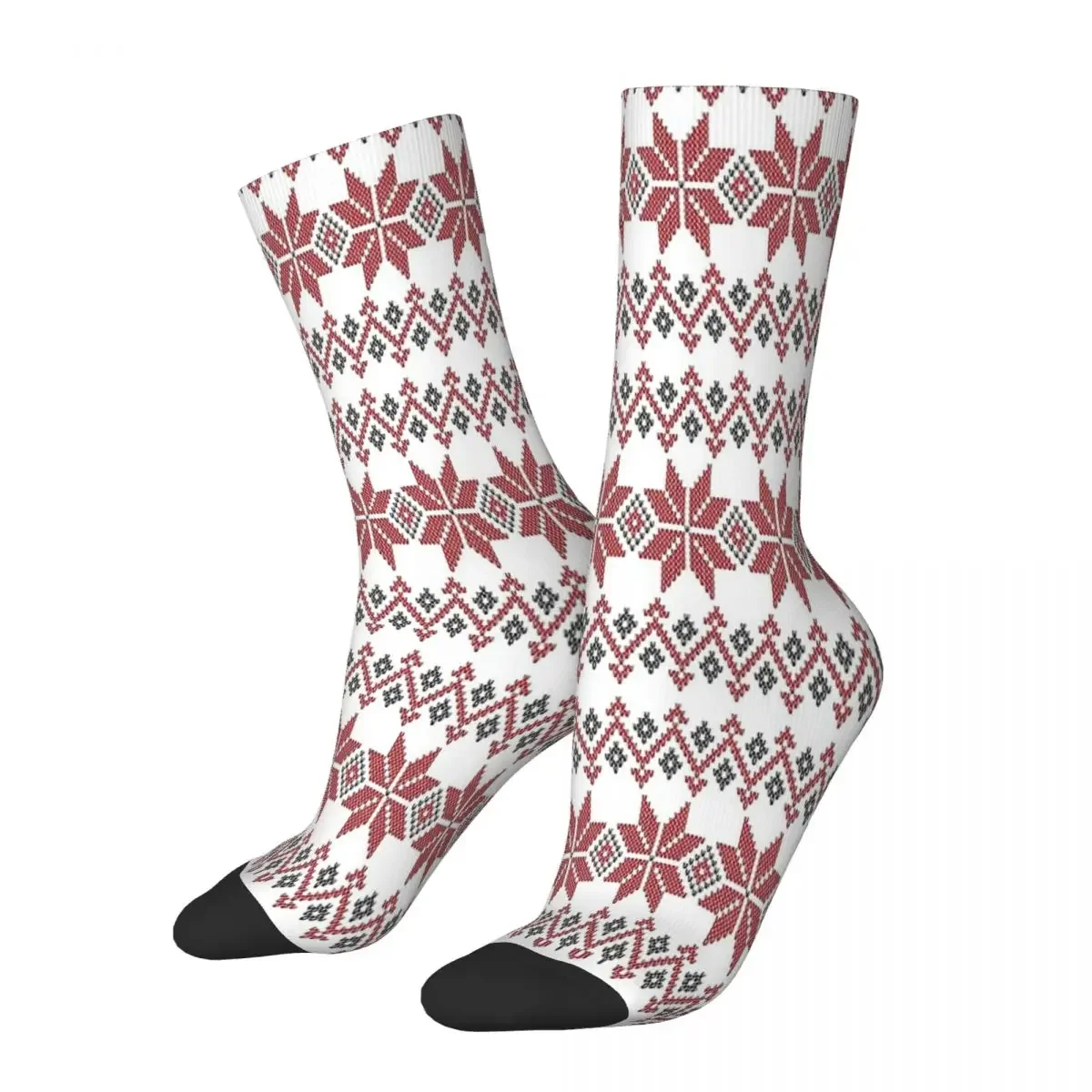 

Ukrainian Vyshyvanka Embroidery Flower Pattern Socks Male Mens Women Spring Stockings Harajuku