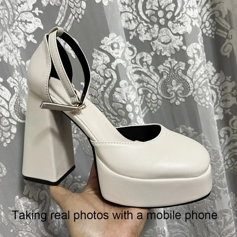 Platform High Heels for Women Lolita Mary Janes Shoes 2024 autumn New Ladies Round Toe Buckle Strap Pumps Elegant Female Shoes