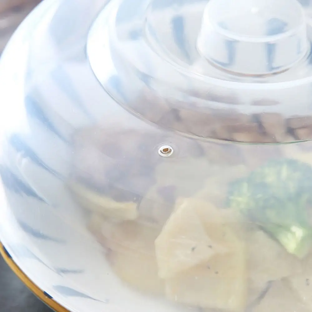 1Pcs Fresh Keeping Microwave Splatter Cover Plastic Vented Food Fresh Lid Reusable for Kitchen Bowls Cake Dish