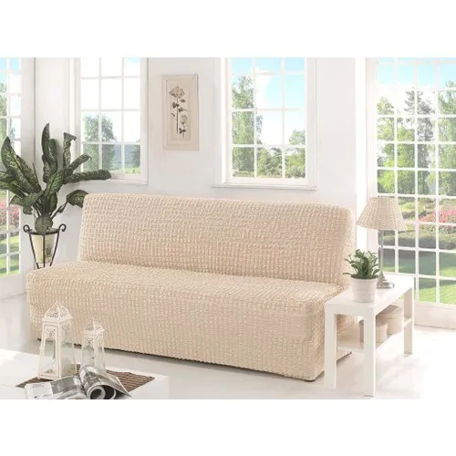 Karna Home Strech 3 Personality Cotton Sleeveless Seat Sofa Cover Naturel