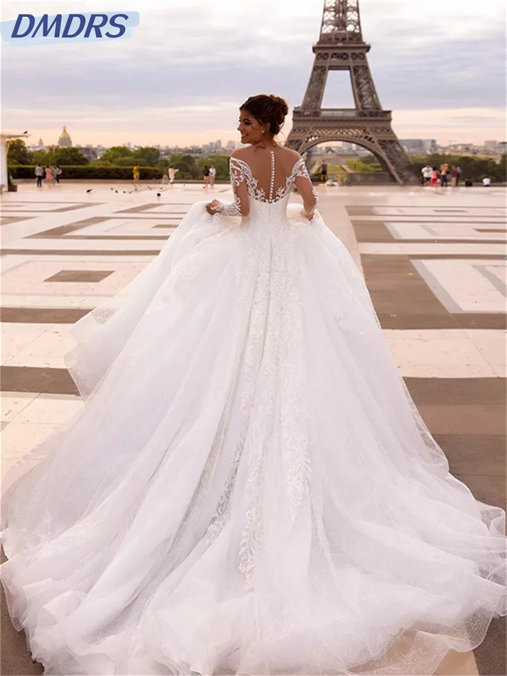 Romantic Wedding Dress 2024 Charming Strapless Bridal Dress Graceful Appliquéd Floor-length Dress Customized Vestidos De Novia