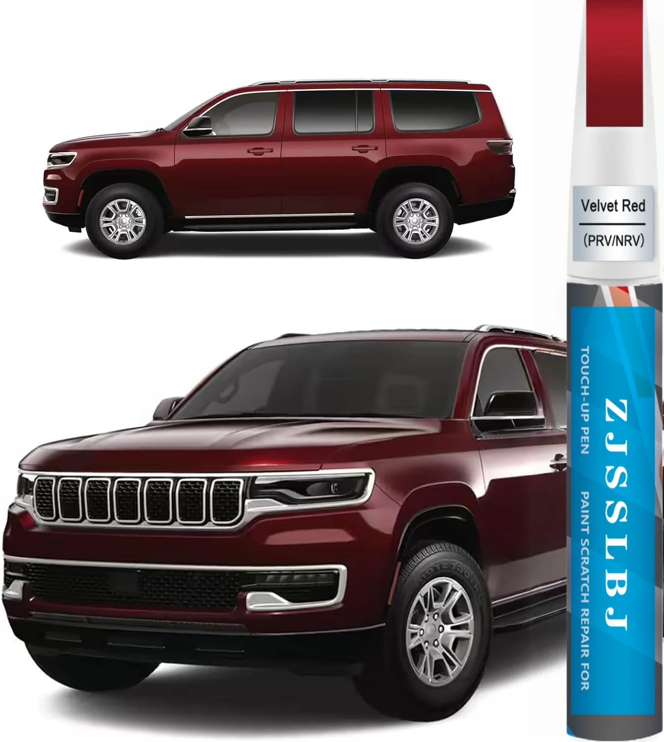 Delmonico Red Velvet Red Pearl Touch up Paint Pen Two-In-One Scratch Repair for Jeep Car Premium PRV/NRV Paint