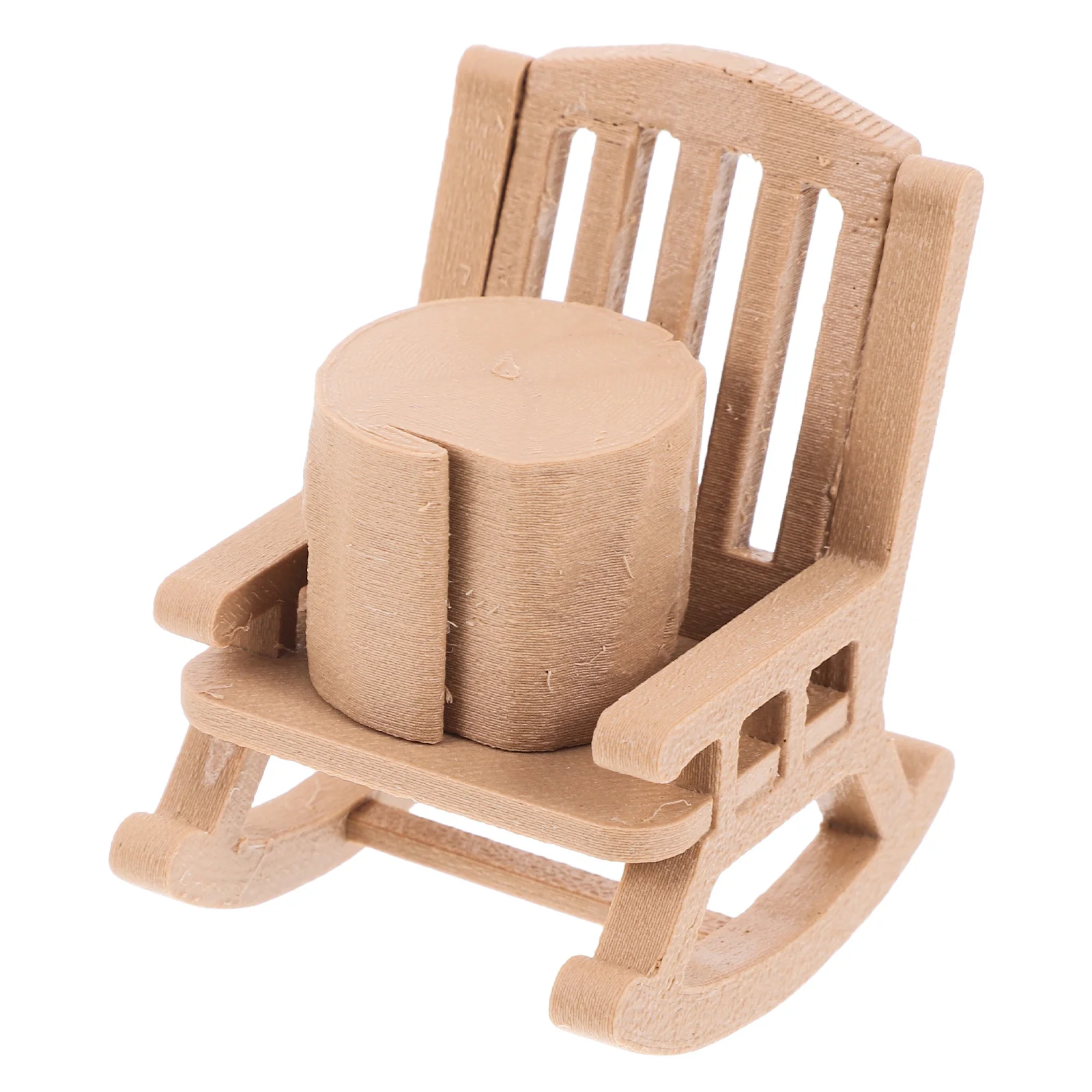 BESPORTBLE Mini-Schaukelstuhl-Set aus Kunststoff, Puppenhausmöbel, Vintage-Tisch und Stühle, Modell für Dekorationszubehör