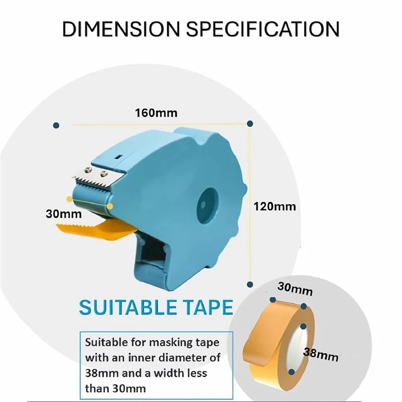 

RMWIN-Tape Dispenser For Painting Painter's Tape Dispenser Tool For Trimming Masking Master Tape Dispenser
