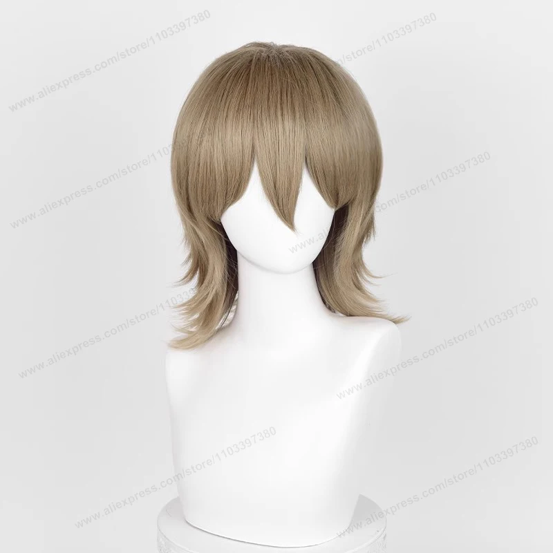 Synthetic Teased Style 37cm Wolf Cut Wig with Bangs High Quality Red Blue Purple Short Men Women Cosplay Heat Resistant Hair