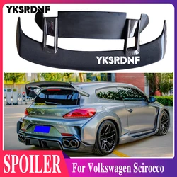 For Volkswagen Scirocco (And R) 2009-2018 Auto High Quality Carbon Fiber Rear Lip Spoiler Trunk Boot Wing 1Pcs Car Styling