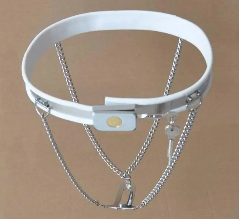 أنثى Y نوع قابل للتعديل الفولاذ المقاوم للصدأ سلسلة غير مرئية حزام العفة جهاز منع الاستمناء درع لعبة الجنس 3 اللون