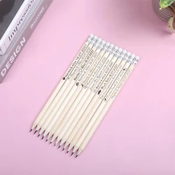 20/50/100PCS Customized Wooden Pencils With Rubber Engraved Pencils  Wedding Personalized Gifts Favors Baby Shower Party