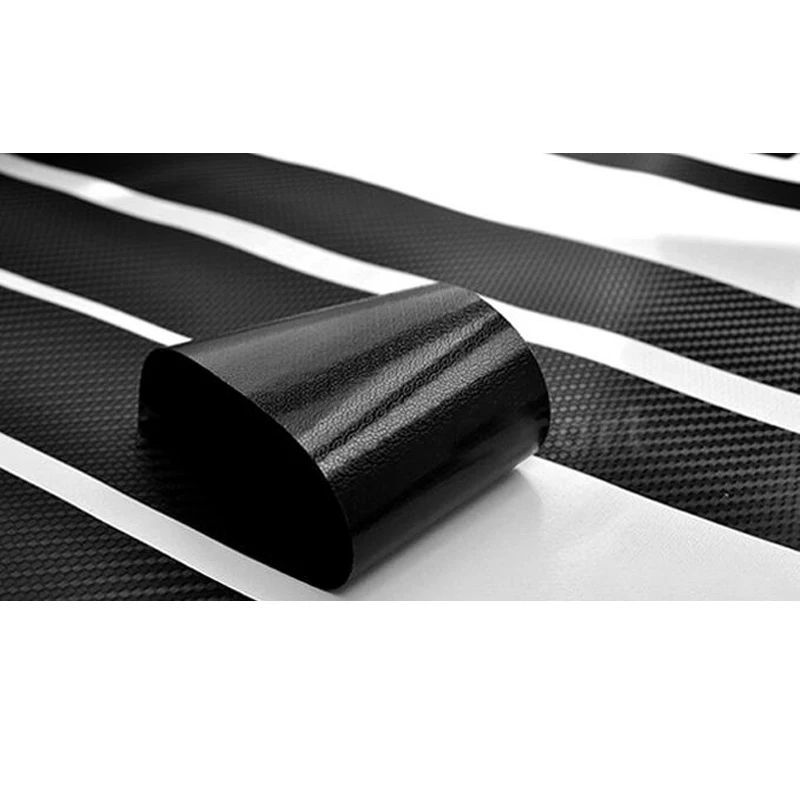 For Volkswagen VW Tiguan L 2017 2018 Carbon Fiber Style Car Door Anti-Kick Pad Protective Film Car Stickers 4Pcs