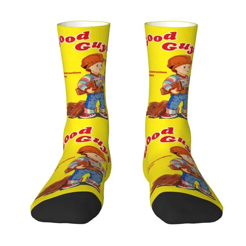 Fun Mens Good Guys Soldier Dress Socks Unisex Warm Breathbale 3D Print Child's Play Chucky Crew Socks