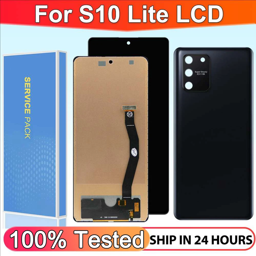 100% Tested  TFT Lcd Display Samsung S10 Lite G770F LCD Display Touch Screen Digitizer Assembly for Samsung S10 Lite LCD