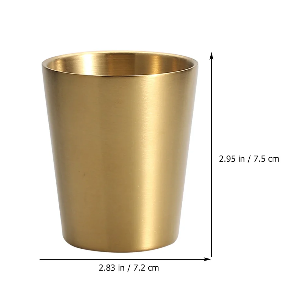 

1pc Double-Layer Stainless Steel Shot Glass 250Ml Heat Insulated Anti-Scald Drinking Vessel Barware Gift For Whiskey Home
