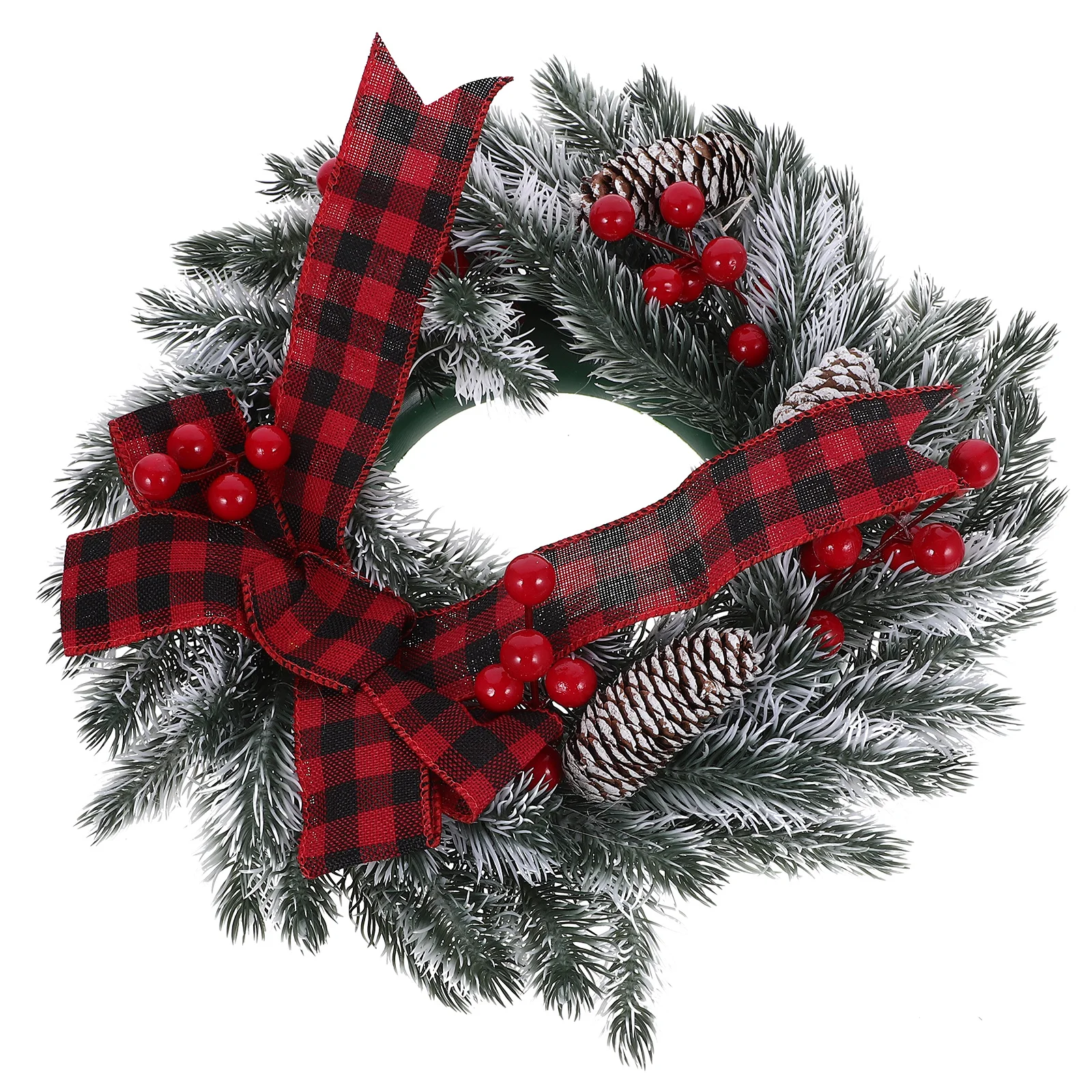 

Christmas Wreath Flower Bowknot Front Door Hanging Festival Decor Decorative Wreath Outdoor Indoor Party Photo Prop Xmas Garland