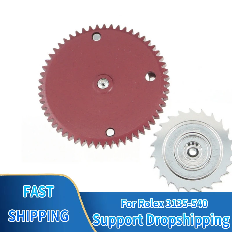 1/2 PCS Watch Parts 3135-540 Red Reversing Wheel Mounted Replacement For Rolex VR 3135 Watch Movement Repair Spare Part Dropship