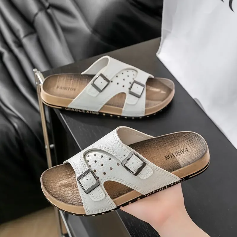 Sandals Man Pvc Beach Slippers for Men Platform Casual Trend 2025 Summer Sale Elegant Y2k Clappers Original Low Price Fun Shoes