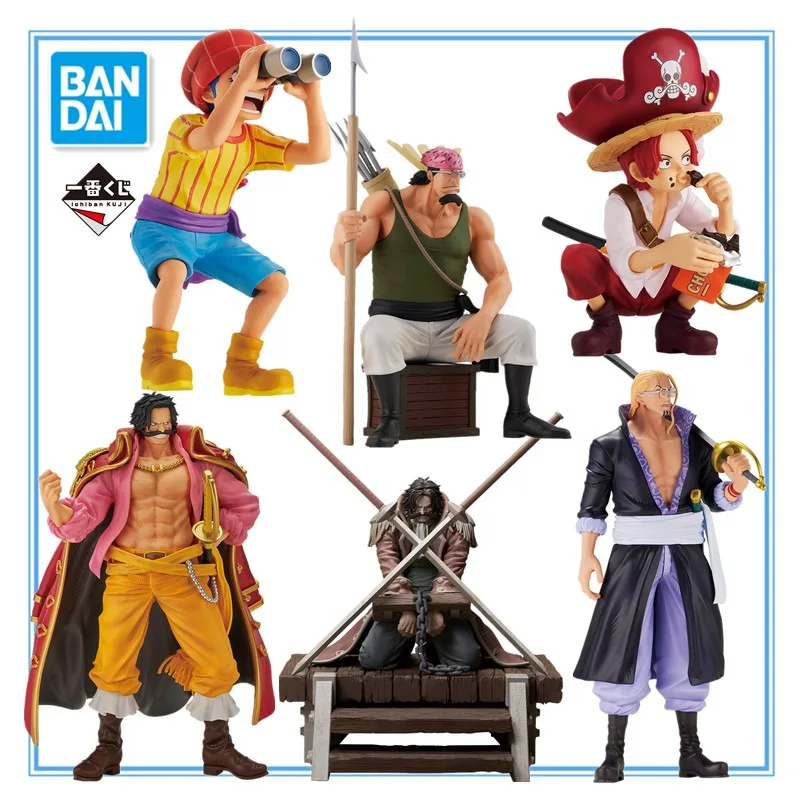 In Stock Original Bandai Ichiban ONE PIECE Gol·D·Roger Silvers Rayleigh Shanks Buggy Crocus Anime Character Collection Toys Gift