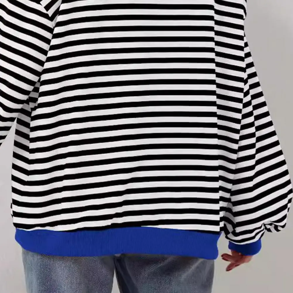 シンプルなストライプの女性用Tシャツ,長袖トップス,対照的な色,韓国スタイル,春,2022