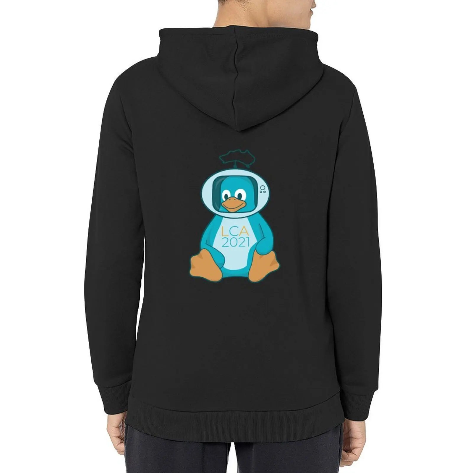 Linux.conf.au على الانترنت 2021 هوديي الجرافيك تي شيرت الرجال الملابس للرجال معطف الرجال ملابس الخريف رجالي هوديي
