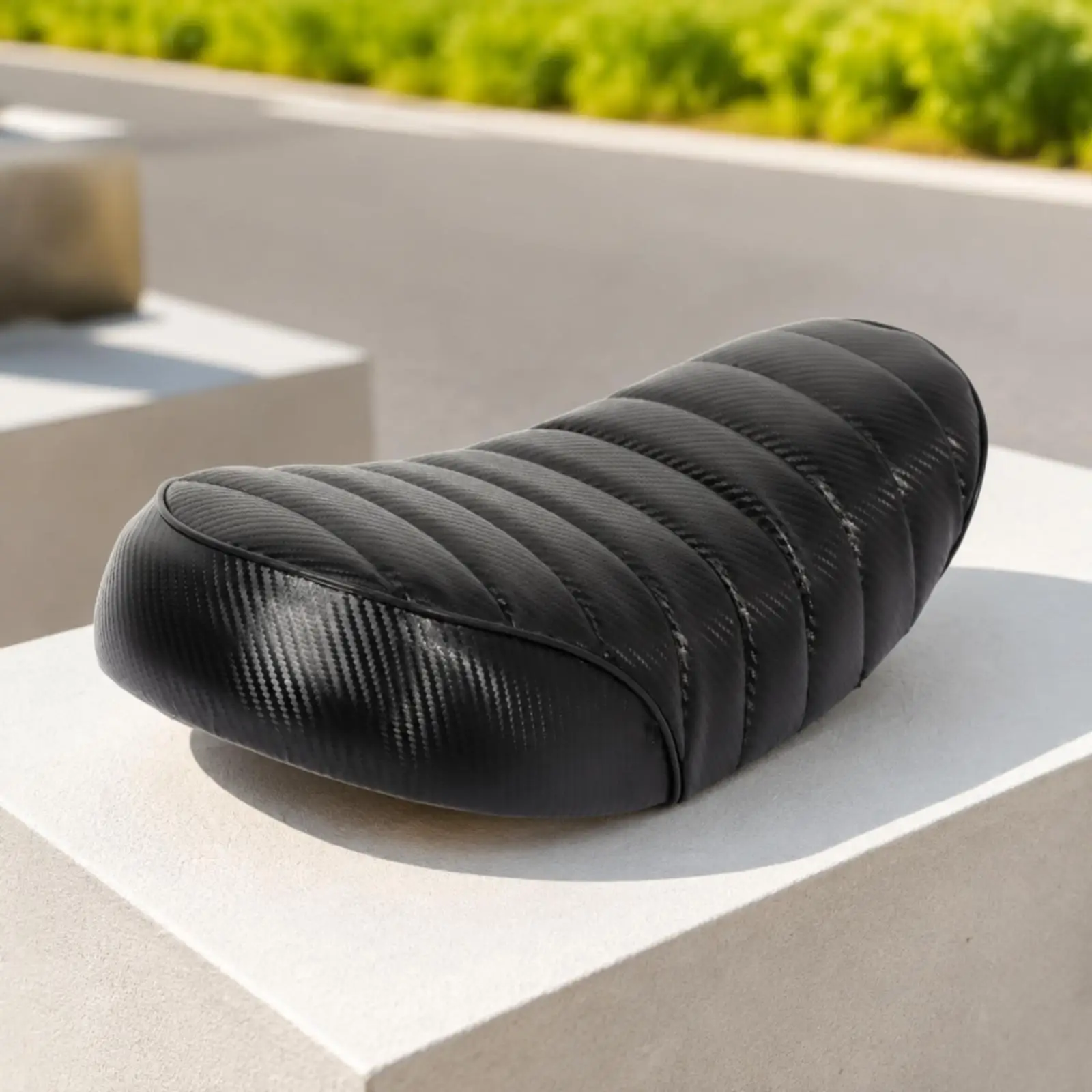 Mini-Style Motorcycle Seat Pad Contoured Thickened PU Motorcycle Seat Cushion Shock-Absorbing for Everyday Commuting, Cruising