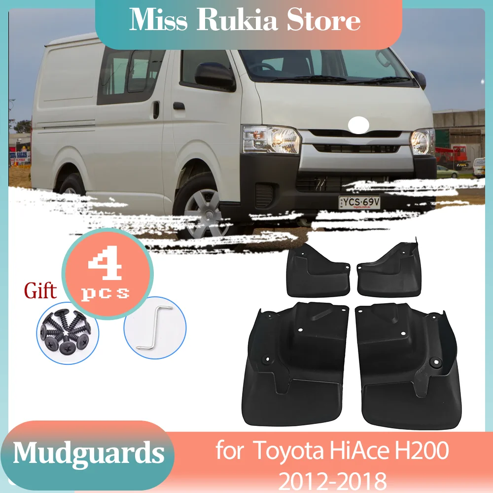 Car Mud Flaps for Toyota HiAce Commuter RegiusAce H200 2012~2018 Mudguards Splash Guards Fender Flare Front Rear Car Accessories