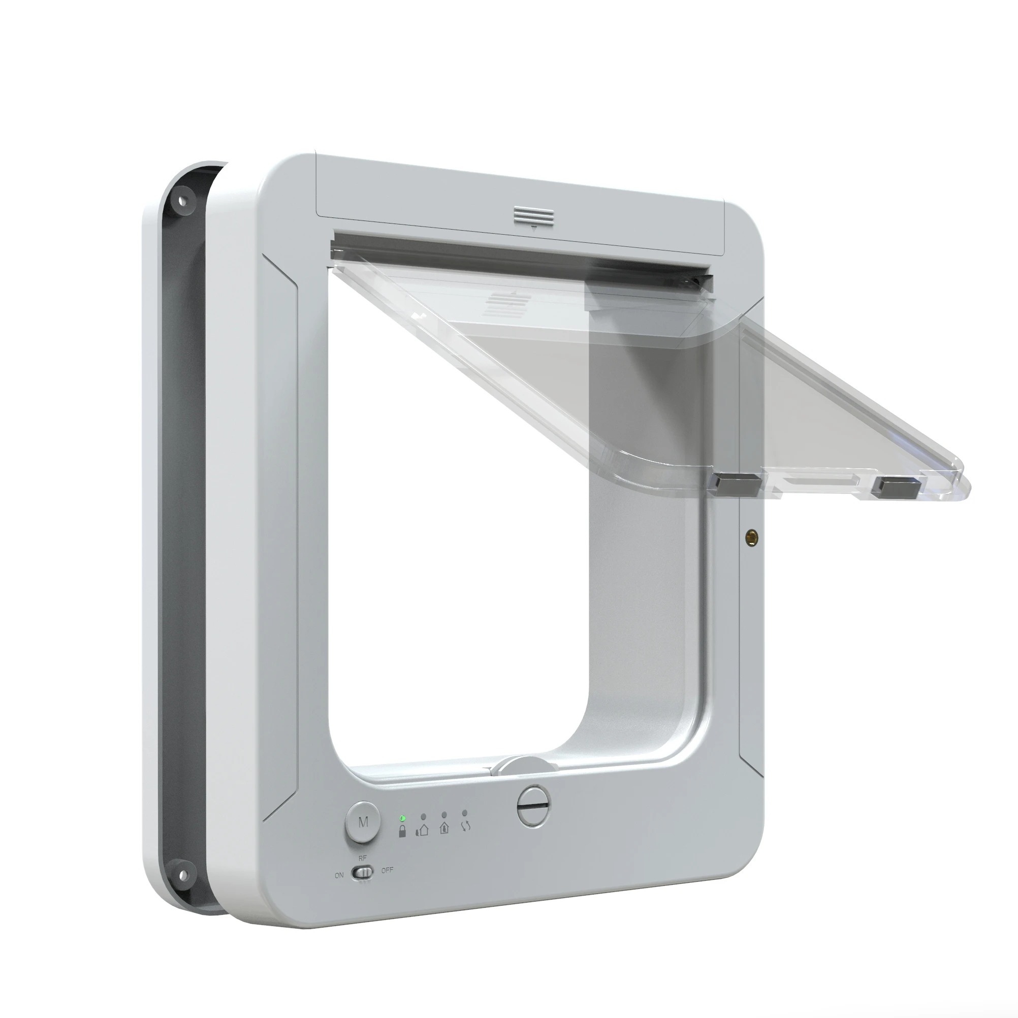 

Large Weatherproof Smart Cat Puppy Door Gate Microchip Cat Flap Scans Pets ID On Entry