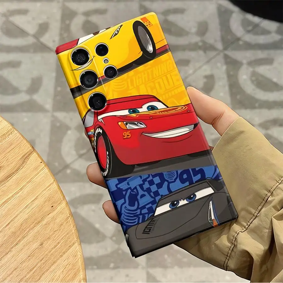 حافظة لهاتف سامسونج جالاكسي S21 S24 + S22 S23 FE S25 + S24 Plus S25 Ultra Note 20 S20 غطاء هاتف صلب Lightning McQueen #1