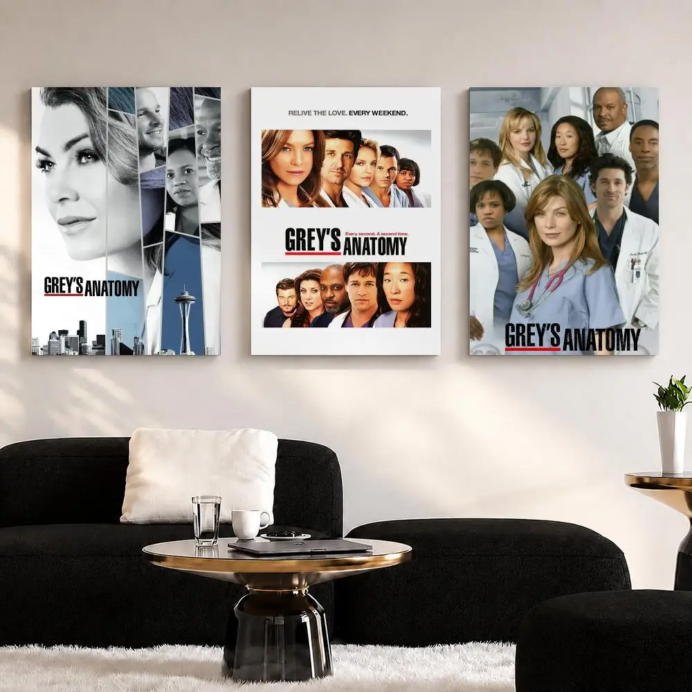 Classic TV G-Greys A=Anatomy Framed Wall Painting Ready to Hang Canvas Wall Art Poster for Bedroom Living Room Home Decor Gift