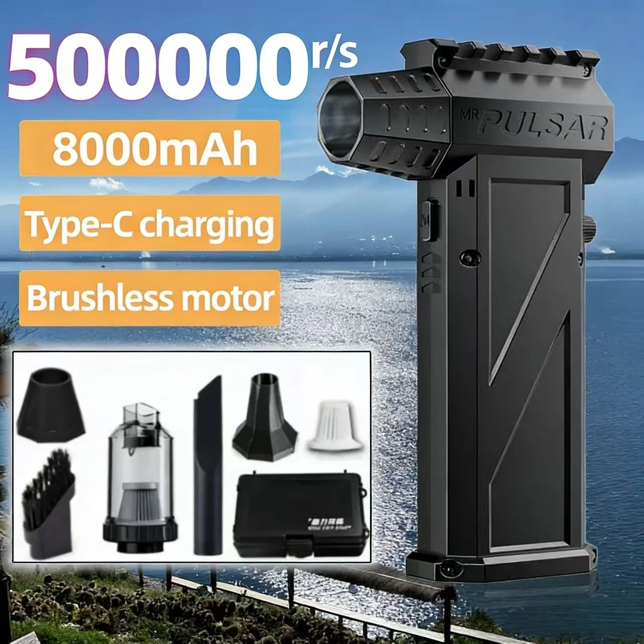 

Вентилятор X3pro для зимнего удаления снега, 500000 об/мин, мощный вентилятор, пылесос типа C, зарядка, сильный ветер, 58 м/с, бесщеточный ViolentFan