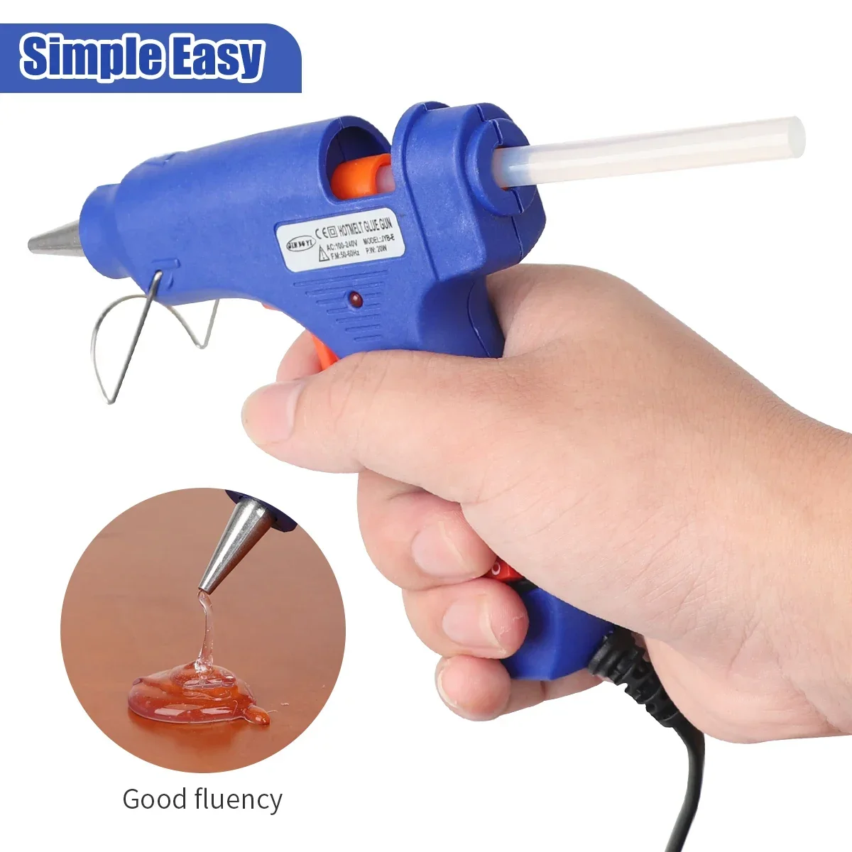 Imagem -06 - Mini Household Industrial Hot Melt Glue Gun Faça Você Mesmo Temperatura de Calor Thermo eu Electric Repair Tool Use mm Glue Sticks 20w