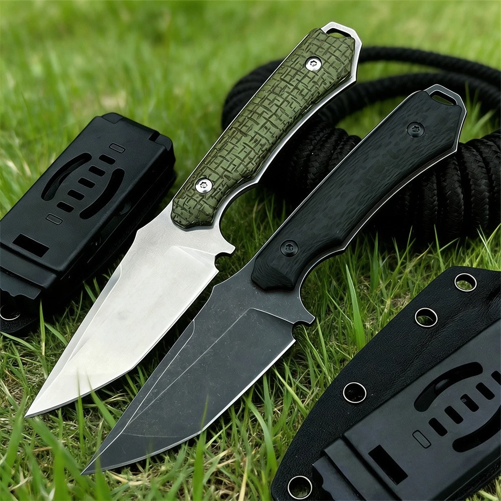 

Высококачественный уличный тактический нож с фиксированным клинком из стали 8CR13MOV и рукоятью G10, для охоты, кемпинга и активного отдыха, с ножнами