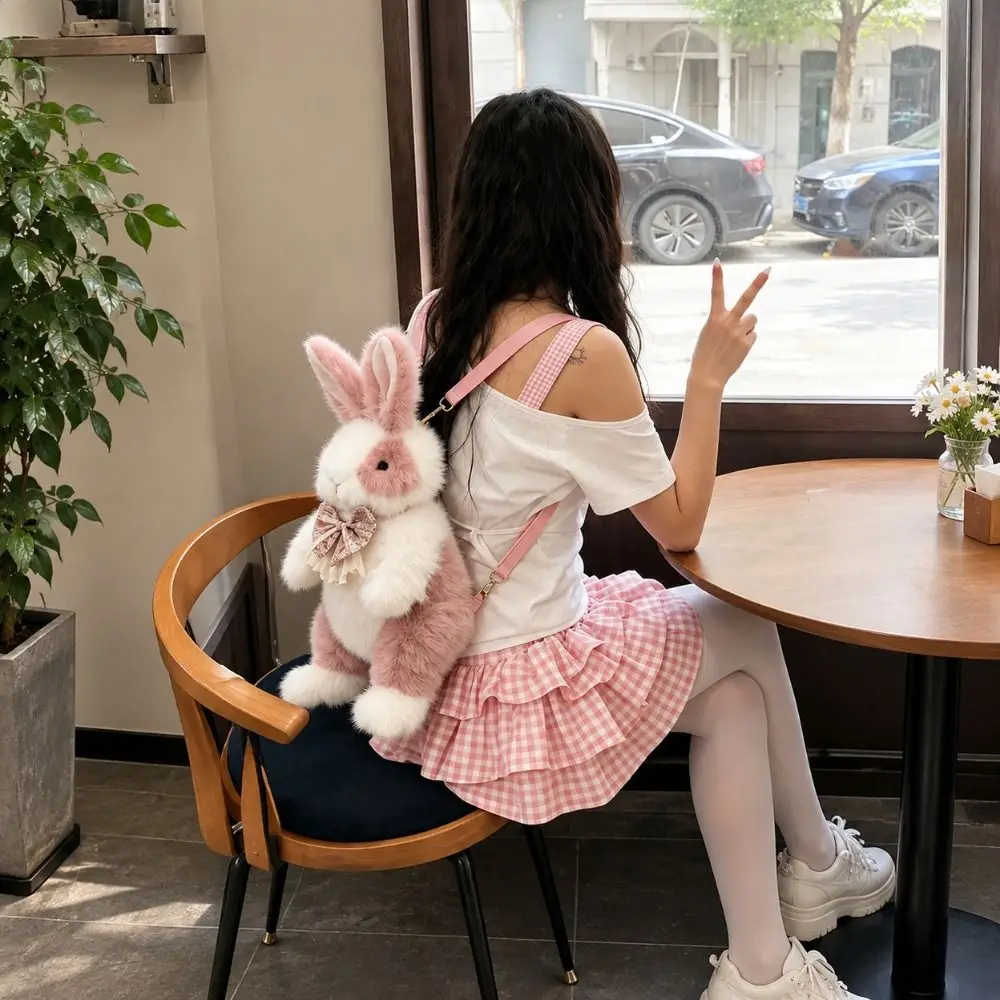 Gifts Rabbit Backpack Cute Wearable Bunny Backpack Multicolor Shoulder Straps Bunny