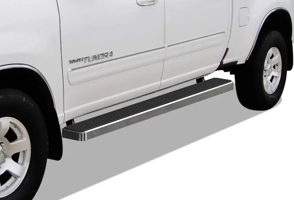 

304 Stainless Steel Polished 6in Silver Running Boards Compatible with Toyota Tundra 2004-2006 Double Cab (Nerf Bars Side Steps)