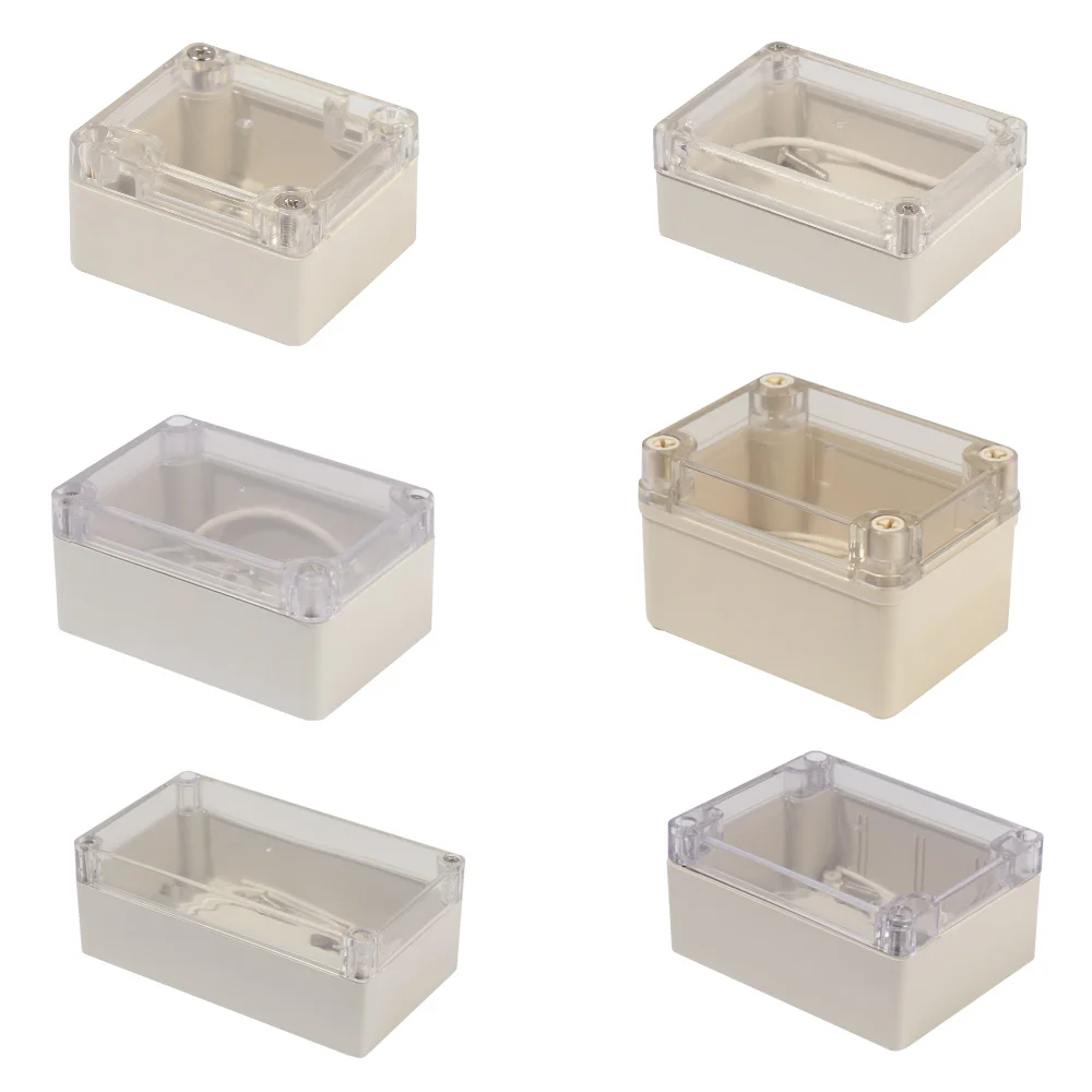 Plastic Junction Box Instrument Housing Case Waterproof Electrical Project Boxes Transparent Cover High Quality Tool Accessories