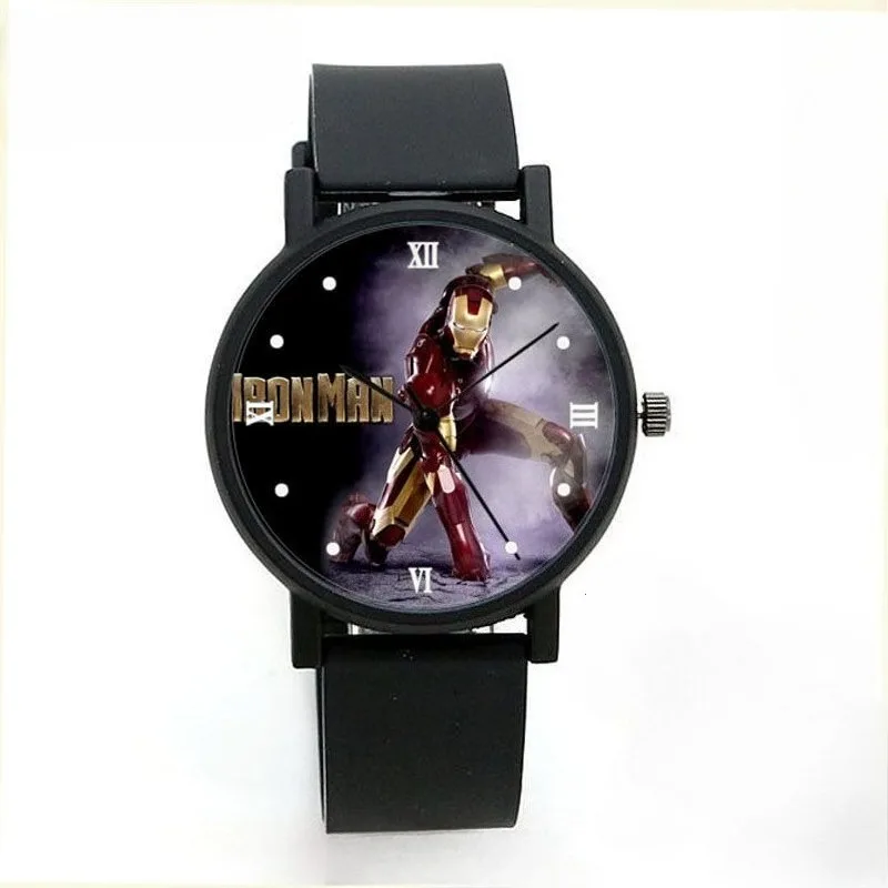 

Периферийные устройства Marvel, Железный человек, кварцевые часы, Человек-паук, Халк, мужские и женские студенческие пара, модные часы, праздничные подарки