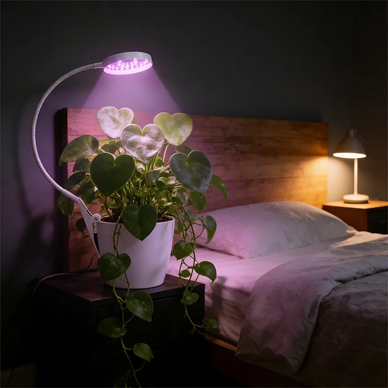 

Светильник для комнатных растений с зажимом, низковольтный безопасный светильник для выращивания растений с автоматическим таймером, гибкая гусиная шея для стола, полки, офиса