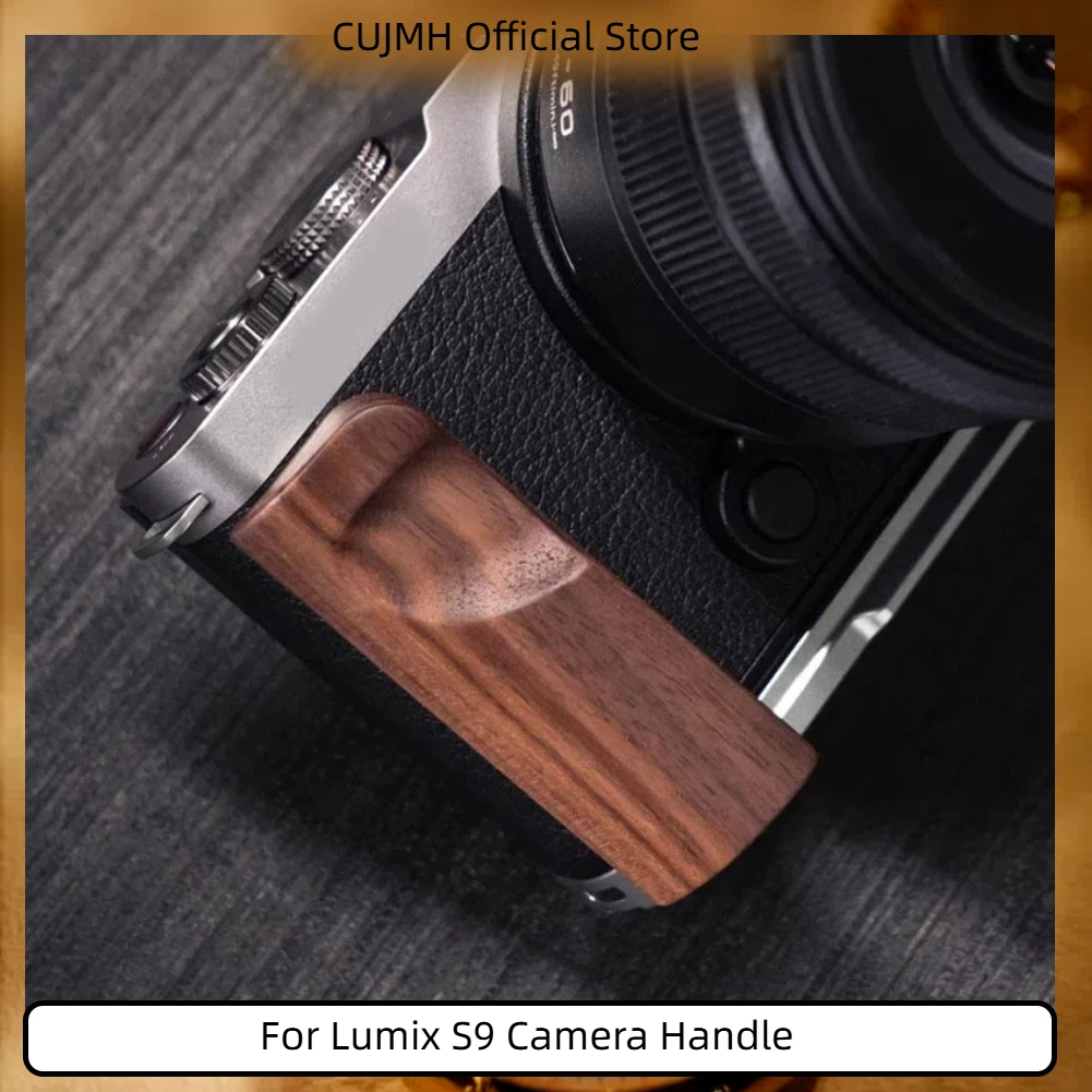 Suitable For Lumix S9 Camera Solid Wood Handle L-Type Tripod Quick Release Plate Base Grip Handle Quick Shoe Accessories