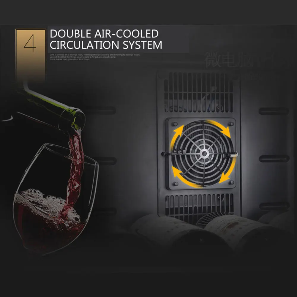 Household Wine Fridge Electronic Red Refrigeratior Cooler Shelf Constant Temperature Wine Cabinet Tea Cigar Cabinet Ice Bar