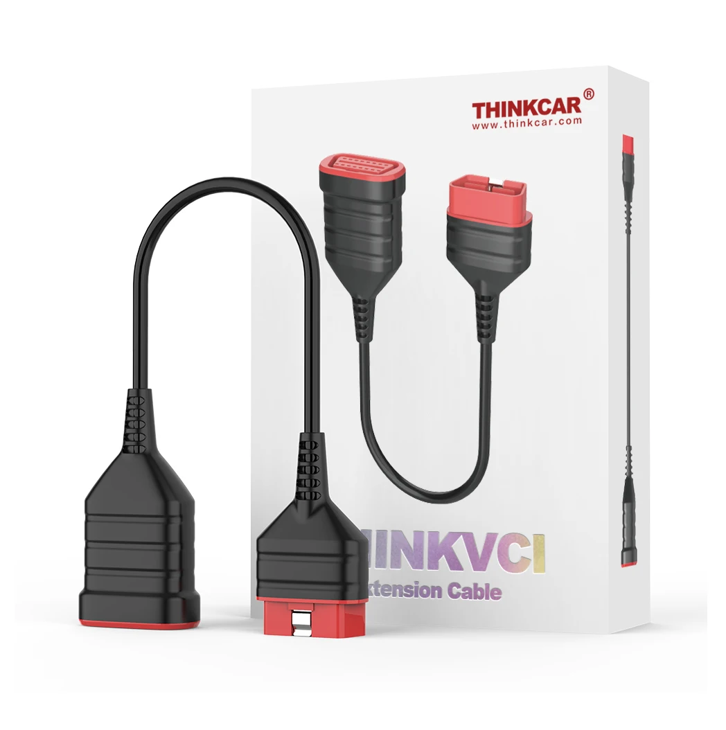

THINKCAR THINKDIAG Универсальный 16-контактный автомобильный удлинительный кабель OBD2 длиной 30 см, автомобильный диагностический удлиненный разъем