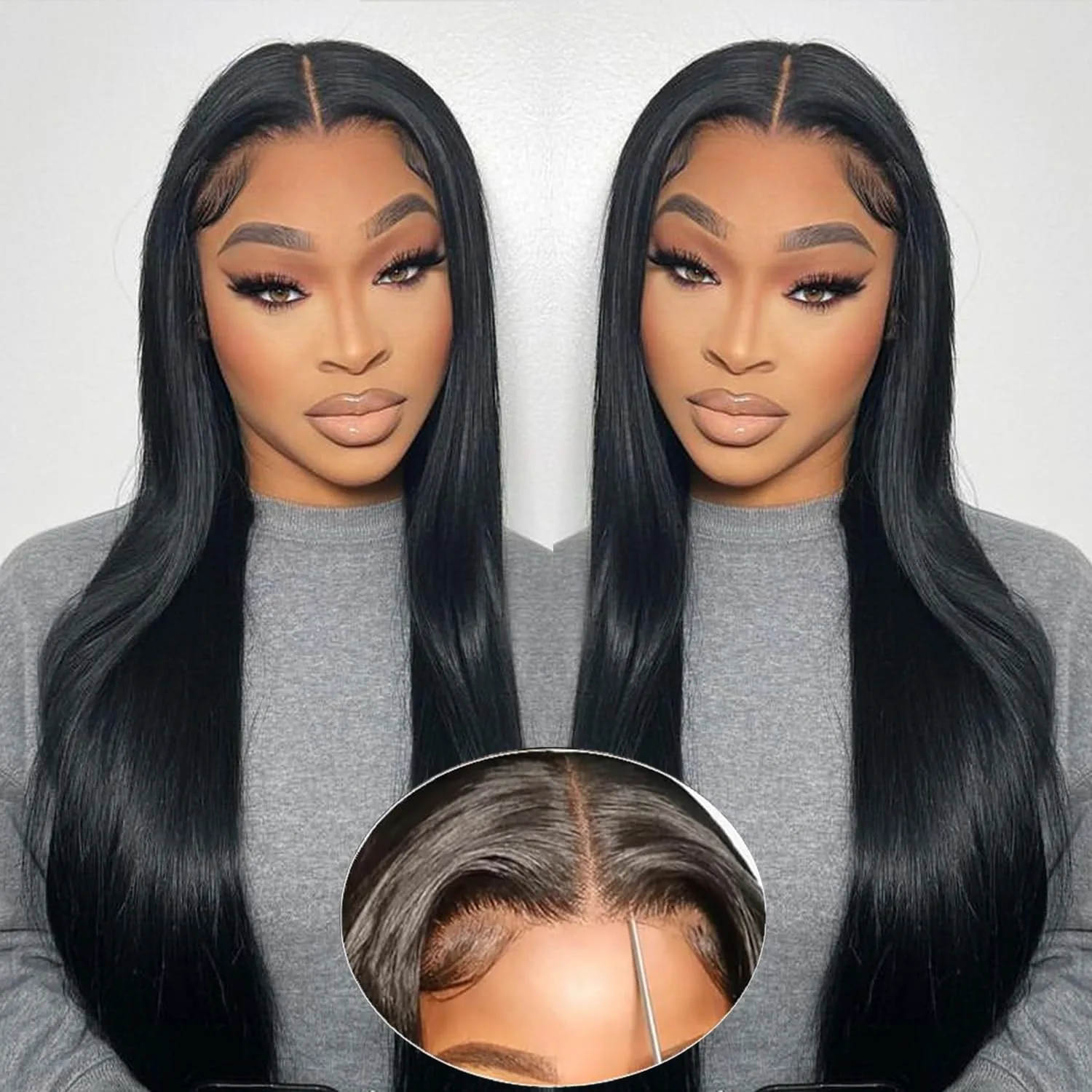 

Straight 28 Inch Wear and Go Glueless Wigs Human Hair Pre Plucked Pre Cut for Beginners 4x4 Lace Closure Wigs Human Hair No Glue