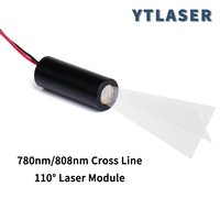 IR Laser Module 110 Degree 10x26mm 808nm 780nm 50mw 100mW 200mw Cross Line Laser Module Diode Industrial Grade APC Driver