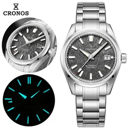 Cronos GS New L6037M 39mm Texture Watch Men PT5000 Automatic Movement Mechanical Waterproof 100m Luxury BGW9 Luminous Watches