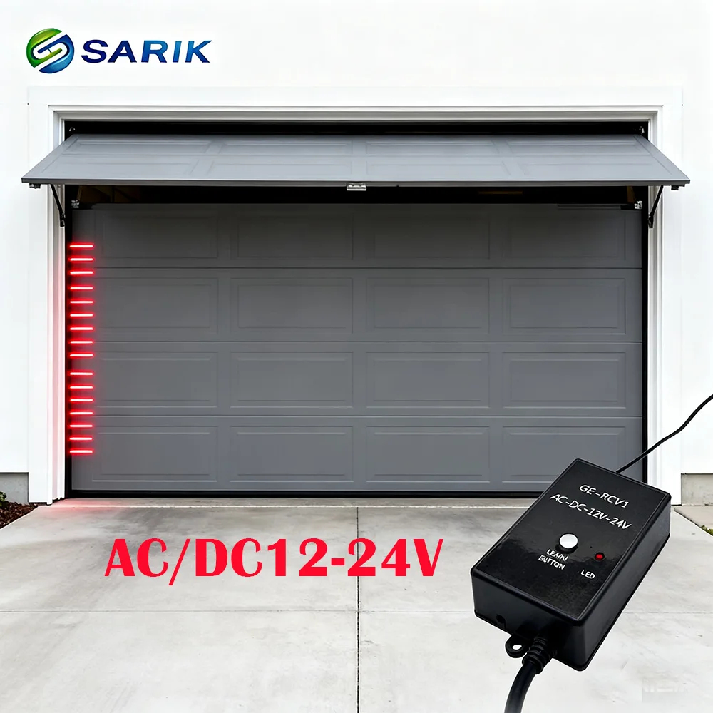 

GE-RCV1 Garage Door Receiver AC-DC 12V-24V Receiver Compatible with 433.92MZH Rolling Code