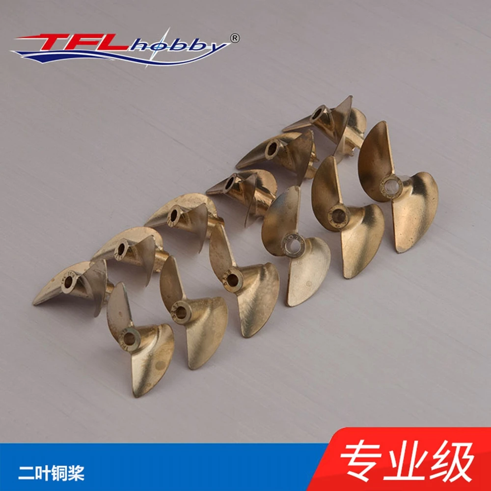 

TFL Genuine Parts! TFL Professional 2 Blade CCW & CW 4mm/4.76mm 36-45mm aperture 1.9 pitch Copper Propeller for RC boat