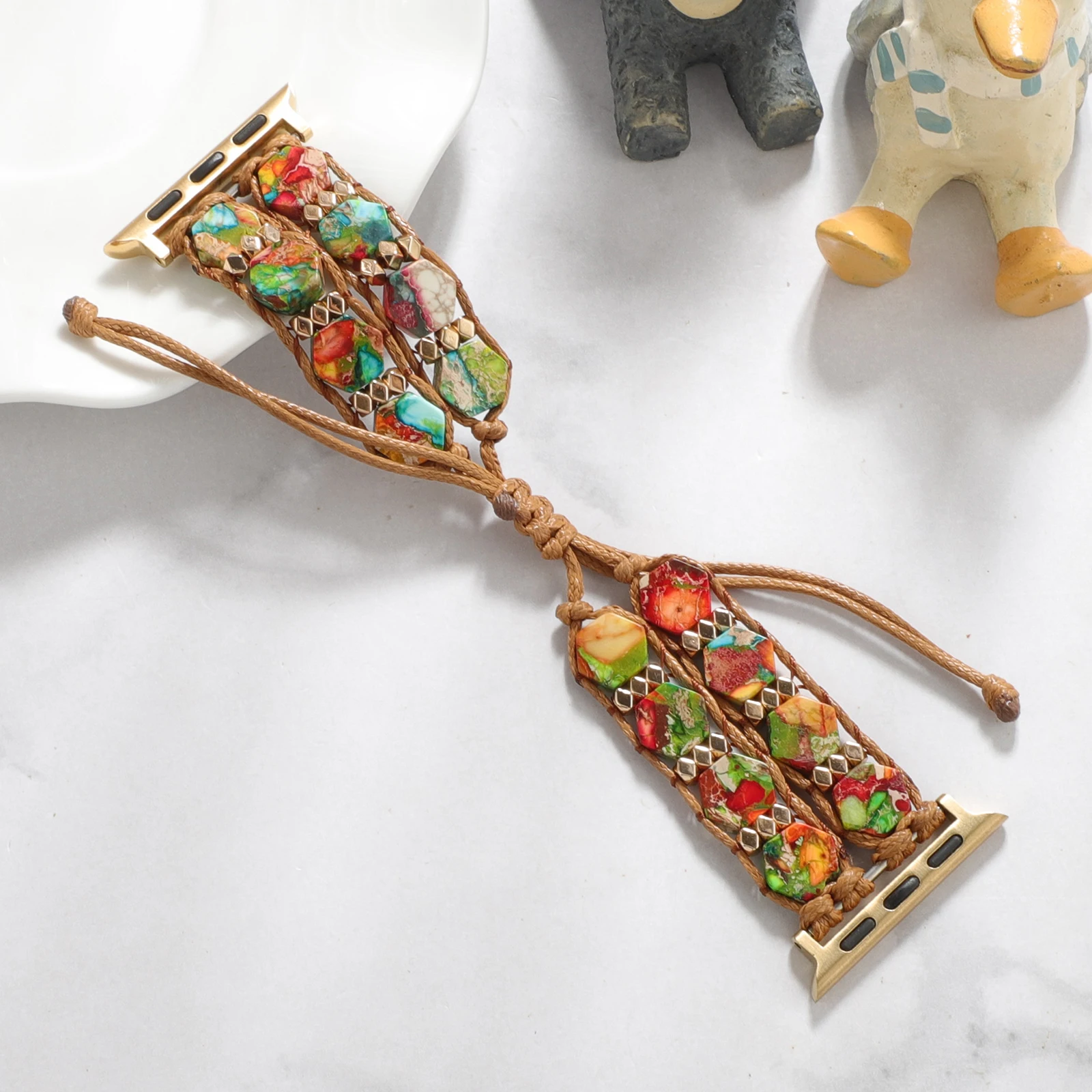 حزام معدني لساعة أبل بسوار من الحجر السداسي وسلسلة iwatch 87654321 SE Ultra38 40 41 42 44 45 49 ملم معصم نسائي قابل للتمدد