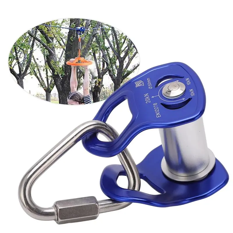 AEF6-Slider Slackline Pulley Outdoor Sport Pulley Slider Zipline Pulley For Training Obstacle Course For Slackline Pulley
