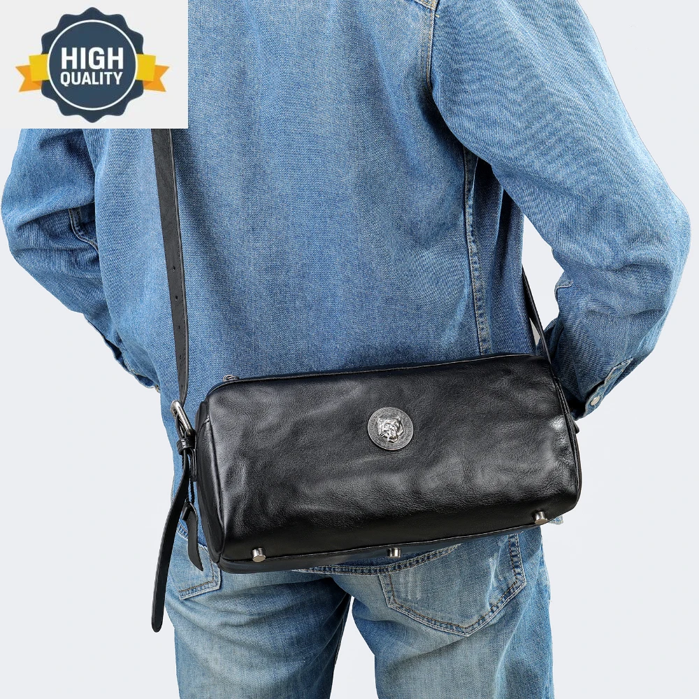 Genuine Leather Men Shoulder Bags Casual Tote Travel Luxury Messenger Fashion High Quality Men's Crossbody Bag Handbag