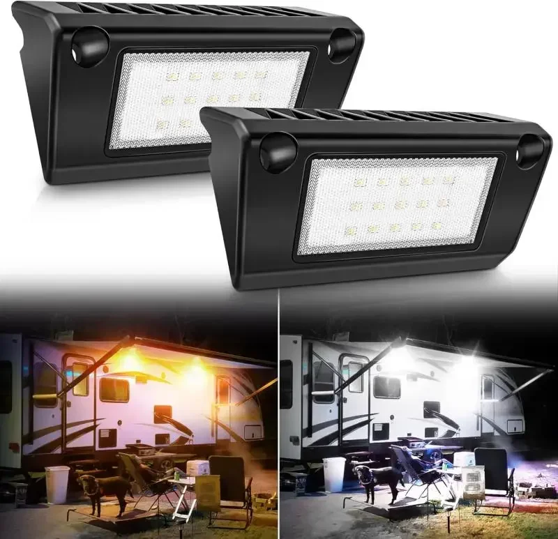 2pcs 5 "/12.7cm LED RV 외부 베란다 유틸리티 빛 방수 10-30V DC 54W RV 트레일러 캠핑카에 대 한 장면 조명